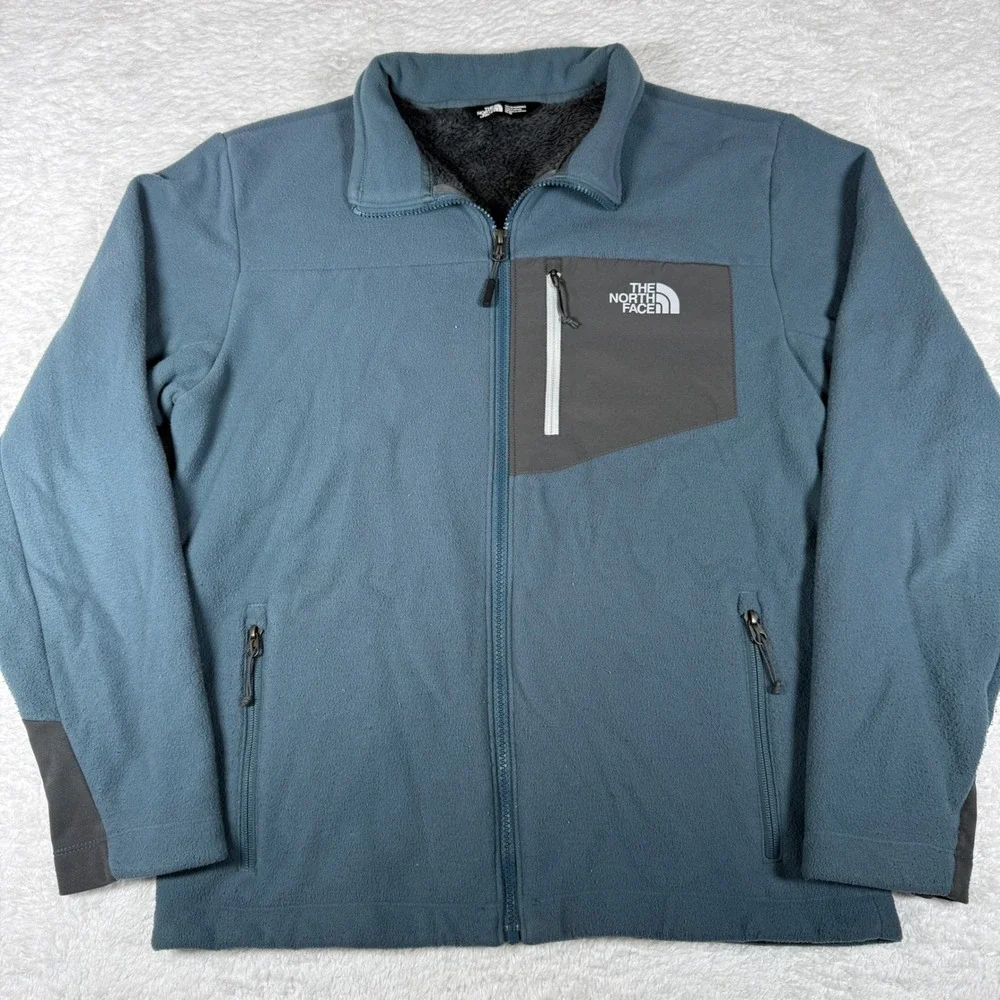 The North Face Denali 2 Mens M Blue L/S Full Zip Fleece Jacket CUA6